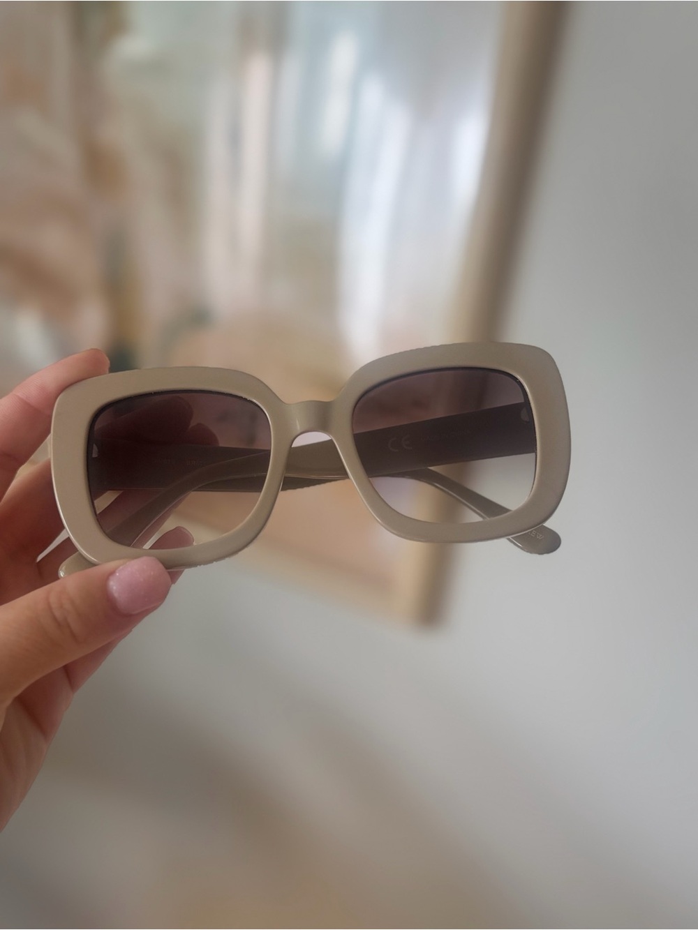 J. Crew Square Sunglasses in Beige